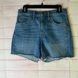 Madewell Distress High-Rise Denim Shorts Size 27‎